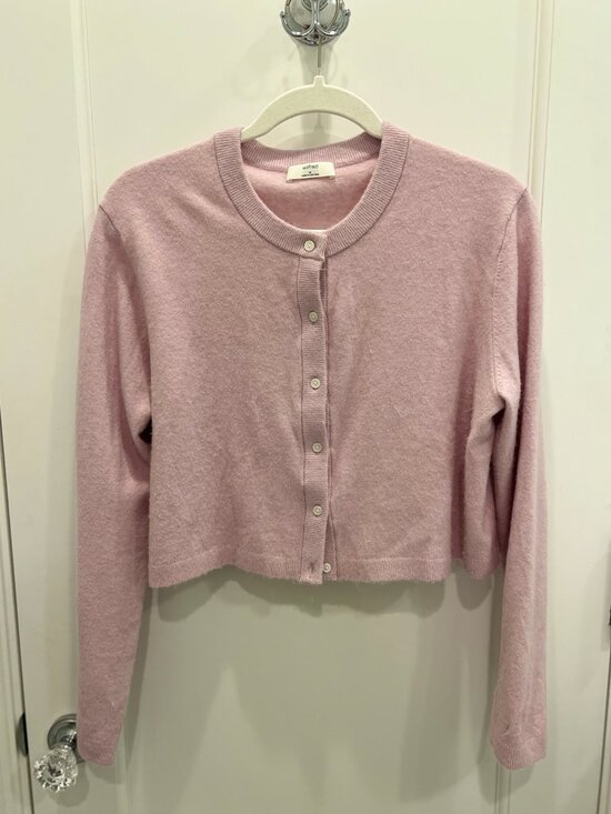 Aritzia Sweaters - Aritzia Wilifred Blush Pink Cropped Cardigan - Size M